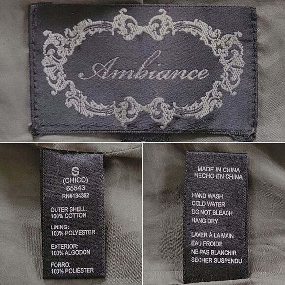 Ambiance army green hooded utility jacket - Picture 11 of 16